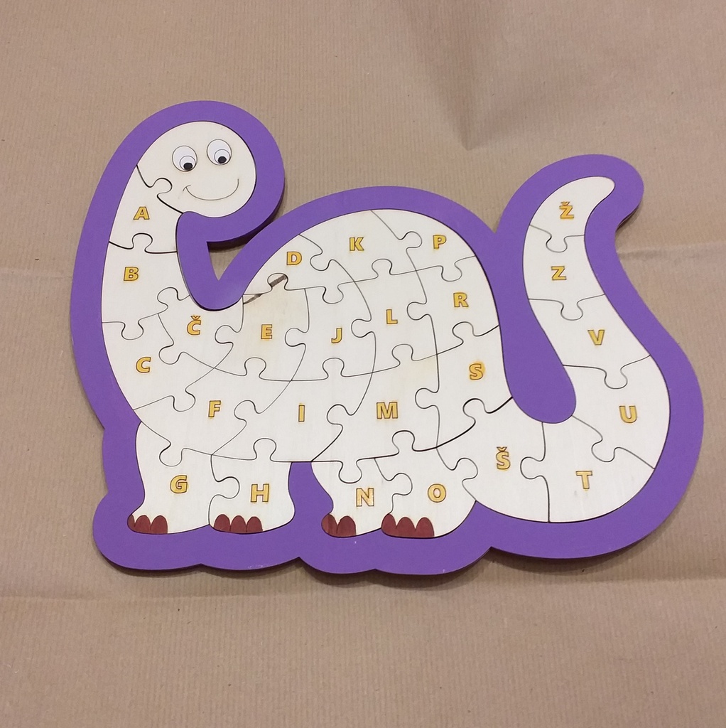 Dinozaver abeceda - puzzle