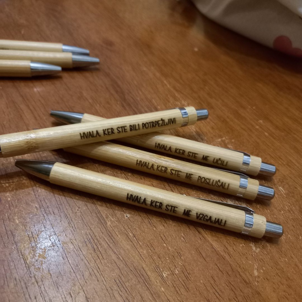 Hvala - kemični svinčnik (bambus)