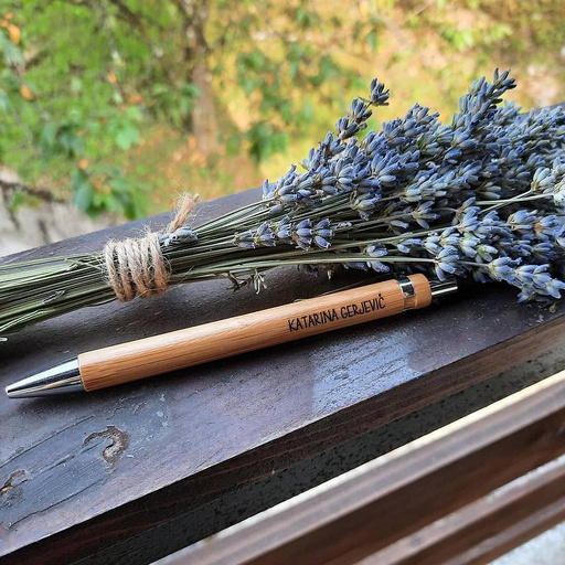 Kemični svinčnik z graviranjem (bambus)