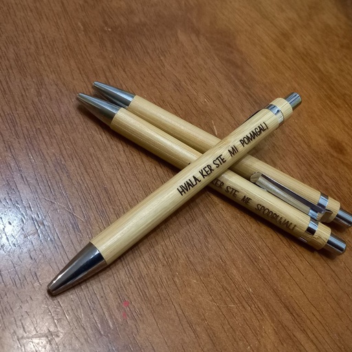 Hvala - kemični svinčnik (bambus)
